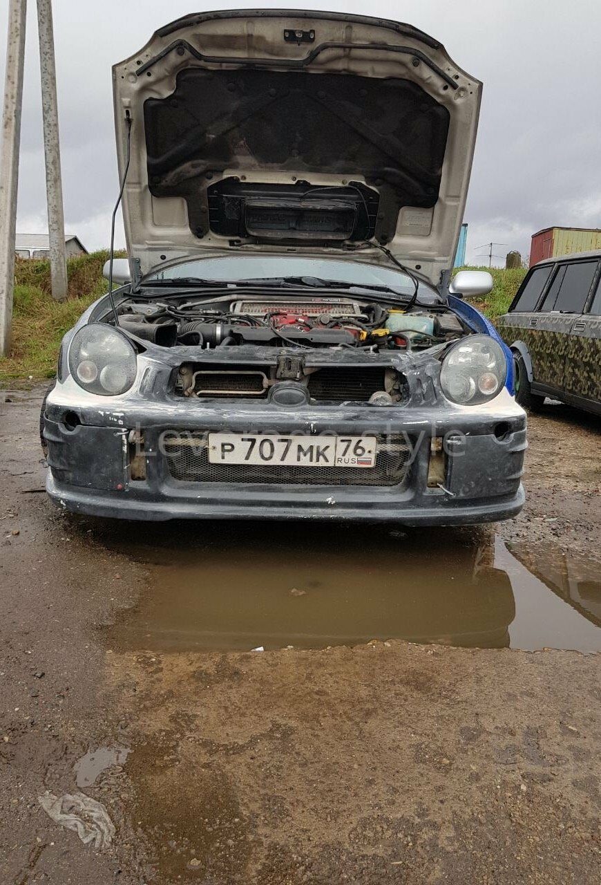 Subaru STI подгонка неподгоняемого бампера