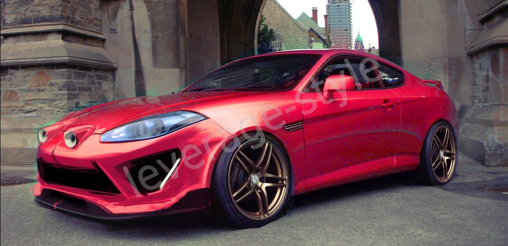 Изготовление обвеса Hyundai Coupe и покраска атомобиля