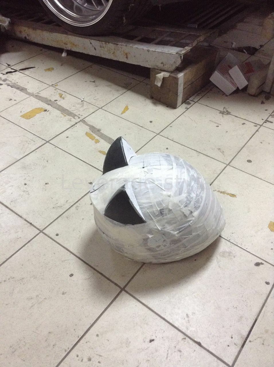 Изготовление кошачих ушек на шлем