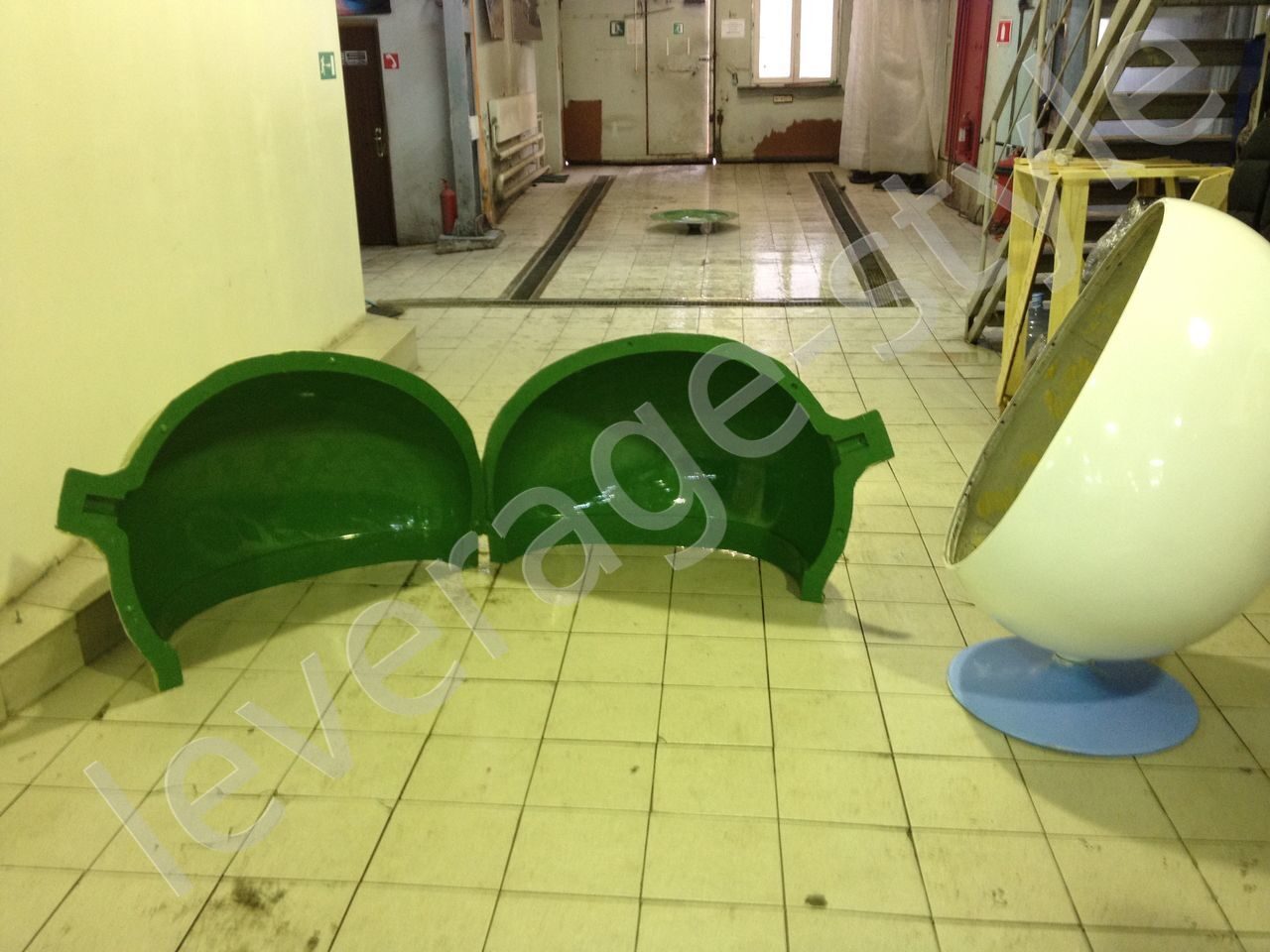 Снятие матрицы дивана в виде яйца