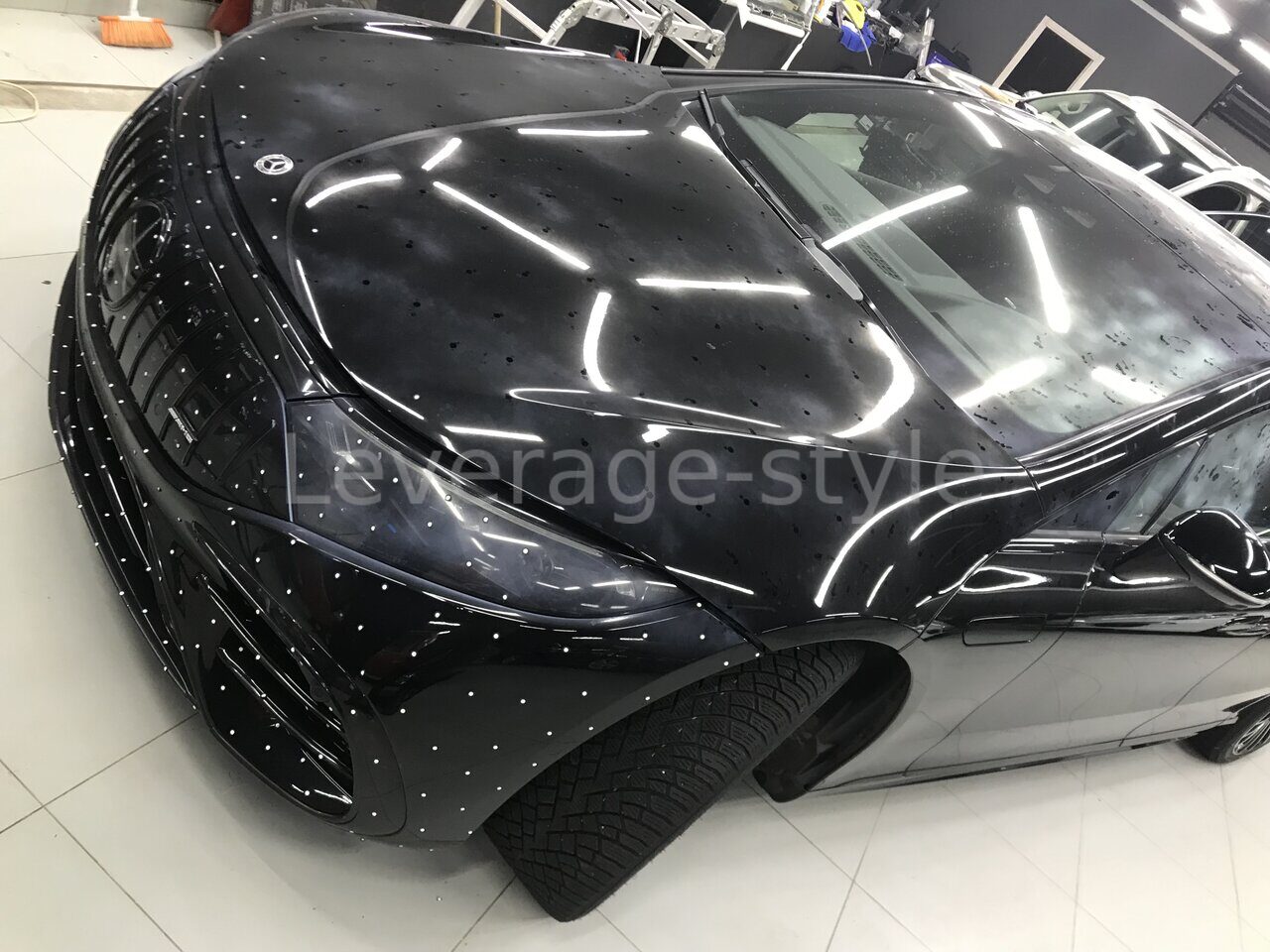 Mercedes EQS обвес по кругу под прототип.